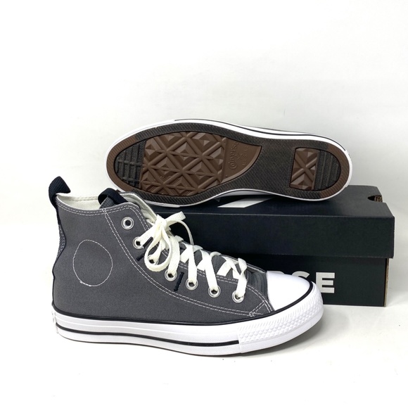 Converse CTAS HI All Star Deco Stitch High Top Black Gray Women's Canvas A00774F - Picture 5 of 10